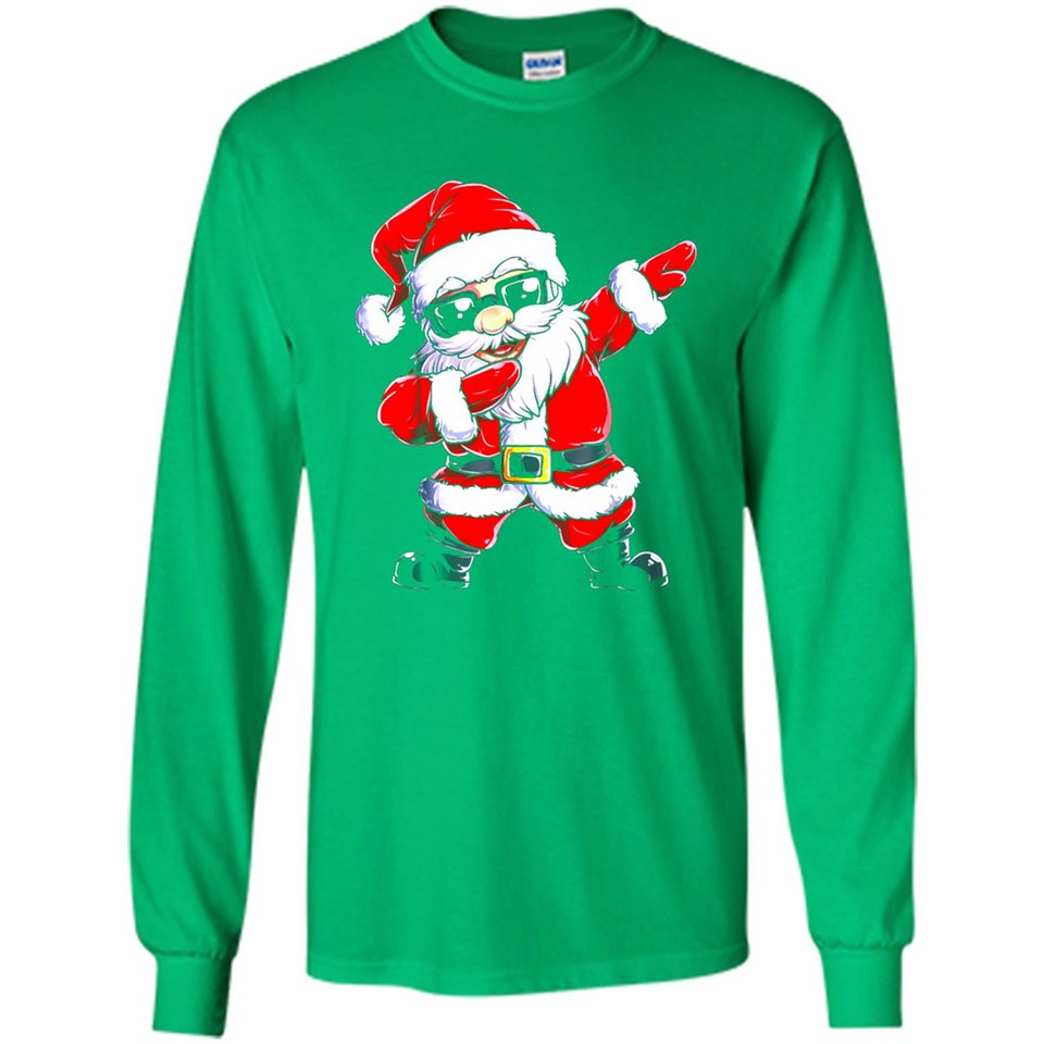 Christmas shirt Dabbing Santa Claus Xmas Gift - Long Sleeve T-Shirt