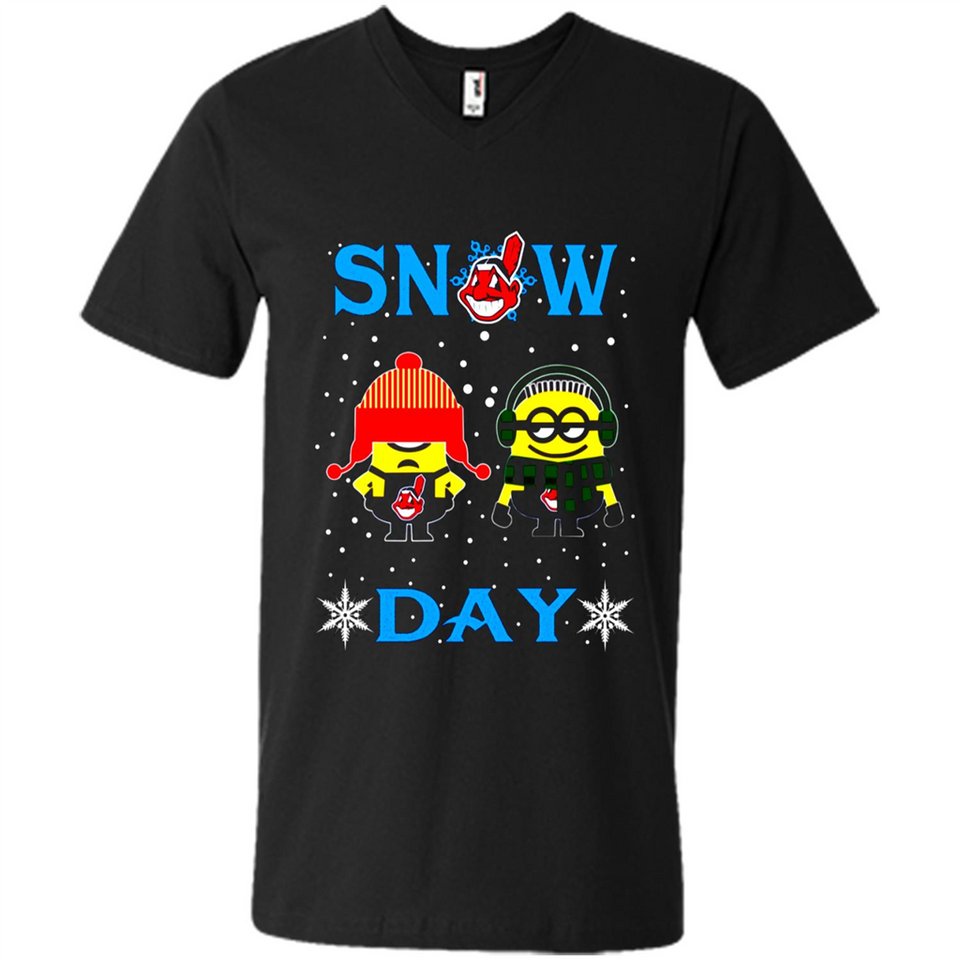 Snow Day Shirt For Cleveland Indians Vs Minion Fans pingpong