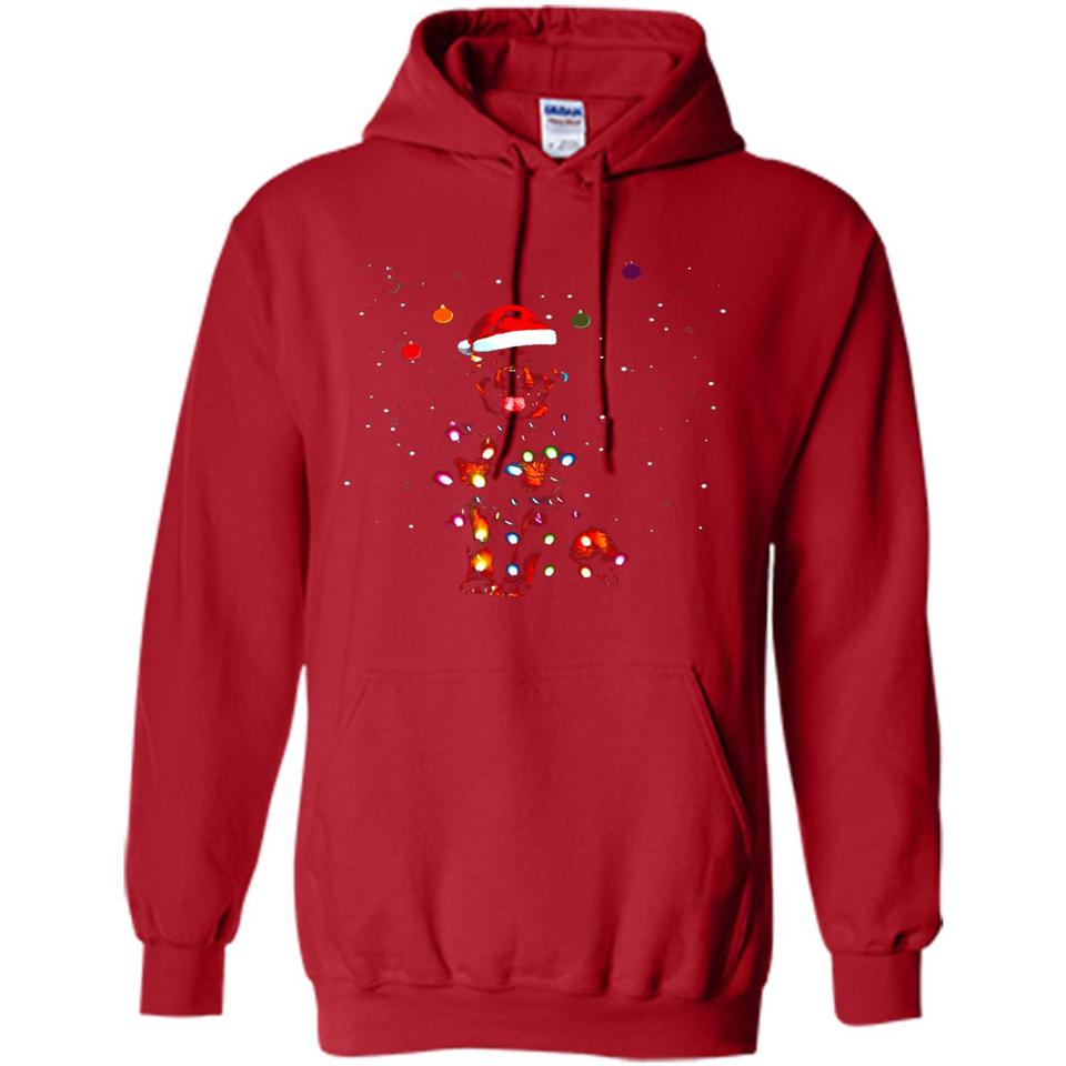 Rottweiler Santa Lights Christmas Dog Xmas Sweatshirt - Hoodie