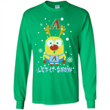 Minion Arizona Diamondbacks Ugly Christmas Sweater Let it Snow - Long Sleeve T-Shirt