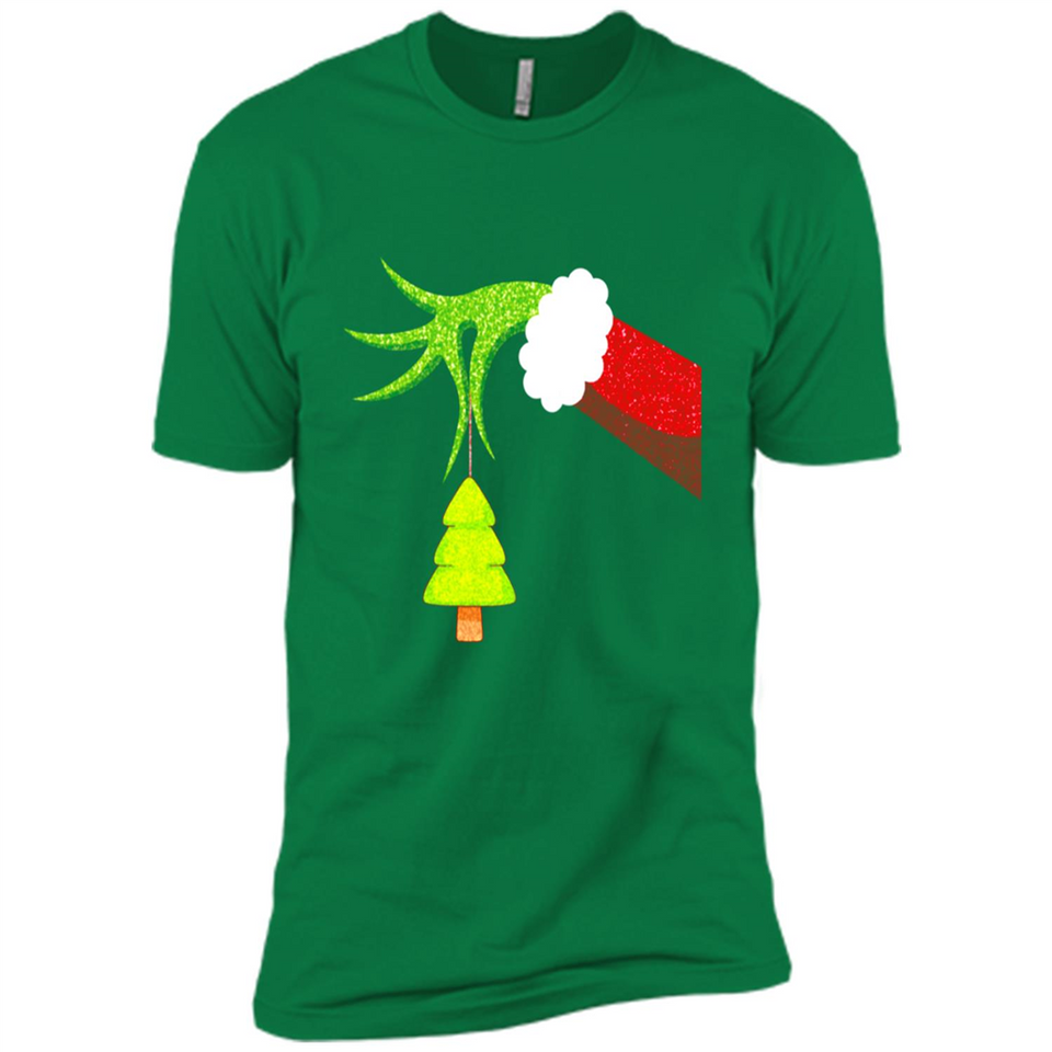 Funny Grinch Hand Holding Christmas Tree Ornament Christmas PING PONG