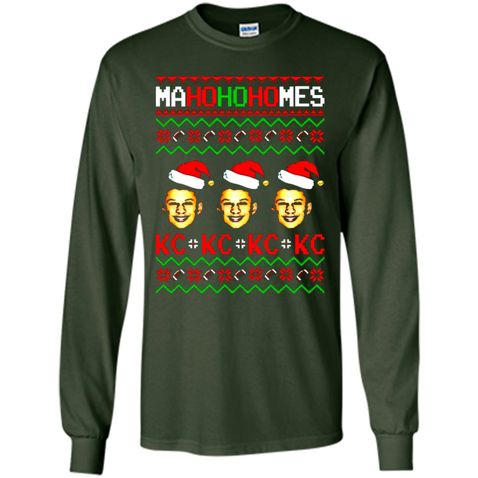 Patrick Mahomes Ma Ho Ho Homes Christmas sweatshirt PINGPONG - Long Sleeve T-Shirt