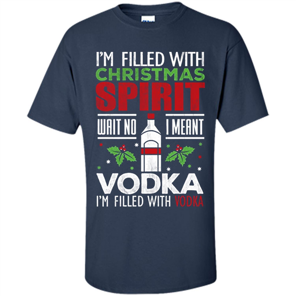 Christmas Gift Shirt Christmas Spirit Vodka Santa - Shirt