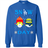 Snow Day Shirt For Los Angeles Dodgers Vs Minion Fans pingpong