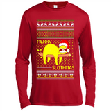Merry Slothmas Sloth Christmas Sweater PINGPONG - Canvas Long Sleeve T-Shirt