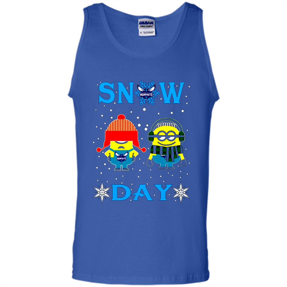 Snow Day Shirt For Charlotte Hornets Vs Minion Fans pingpong