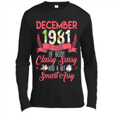 December 1981 37 Years Of Being Classy Sassy - Canvas Long Sleeve T-Shirt