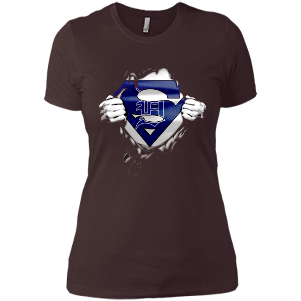 Detroit Tigers And Superman Fans - Ladies' Boyfriend T-Shirt