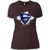 Detroit Tigers And Superman Fans - Ladies' Boyfriend T-Shirt