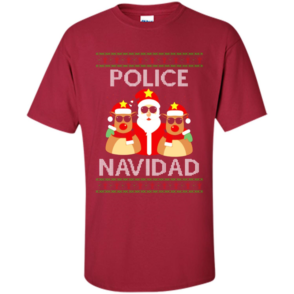 FUNNY POLICE NAVIDAD T-SHIRT Santa Christmas Party - Shirt