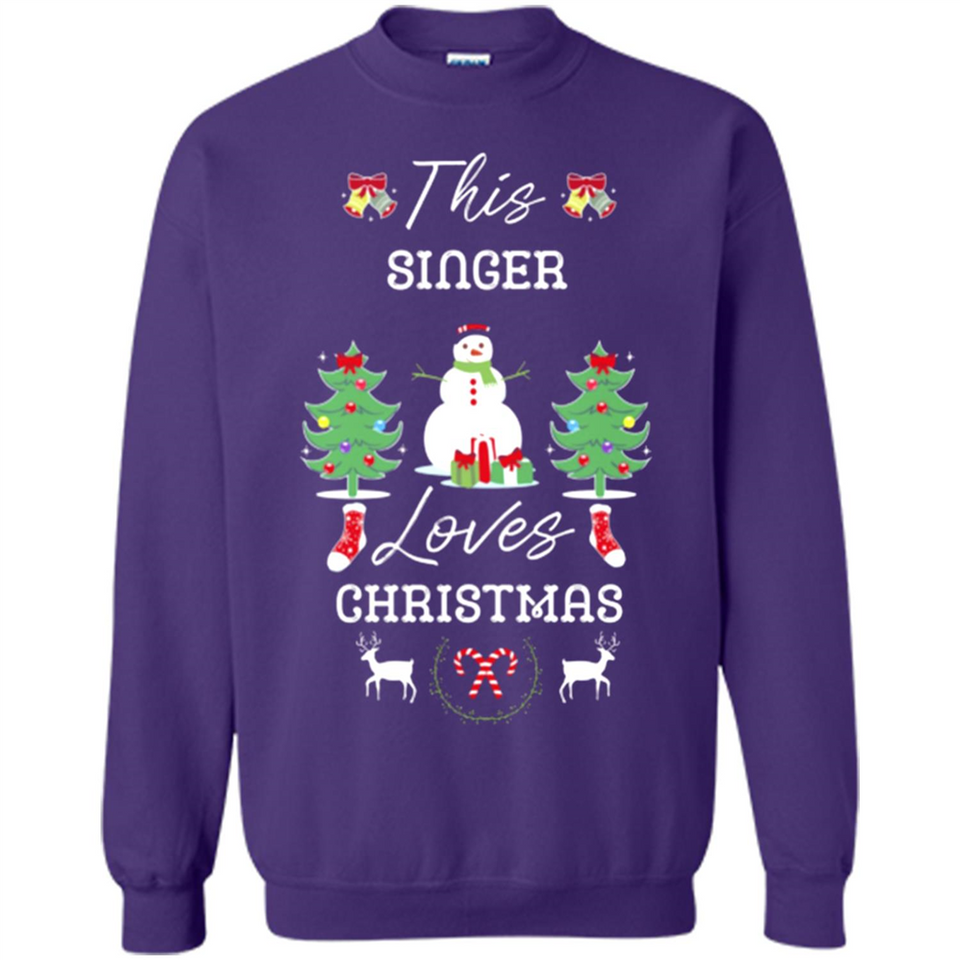 This Singer Loves Christmas Tree Shirt with Snowman