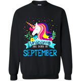 Unicorns are born in September Birthday Rainbow Gift Ladies Custom
