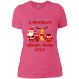 Never Underestimate A July Woman Watches Hallmark Movies Sweatshirt PINGPONG