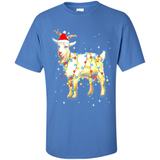 Christmas Lights Goat Wearing Santa Hat Funny Xmas - Shirt