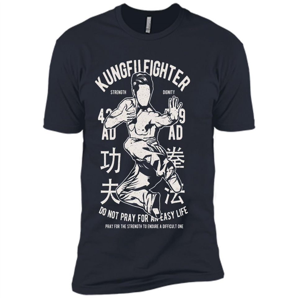 Kungfu Martial Arts Fight Apparel - Premium Short Sleeve T-Shirt