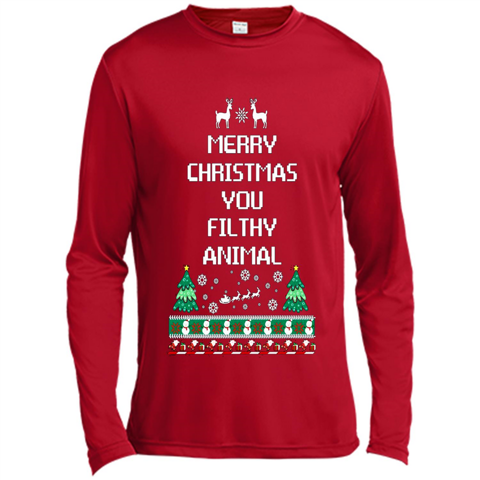 Merry Christmas You Filthy Animal Sweatshirt PINGPONG