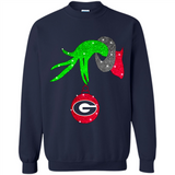 GRINCH HAND HOLDING GEORGIA BULLDOGS GLITTER CHRISTMAS PINGPONG