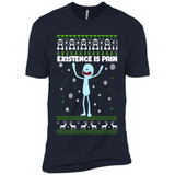 Mr Meeseeks Xistence Is Pain Ugly Christmas - Premium Short Sleeve T-Shirt
