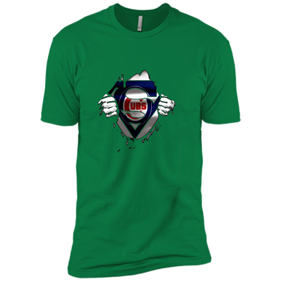 Chicago Cubs And Superman Fans - Premium Short Sleeve T-Shirt