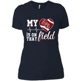 Oklahoma Sooners Football My Heart is on that Field - Ladies' Boyfriend T-Shirt
