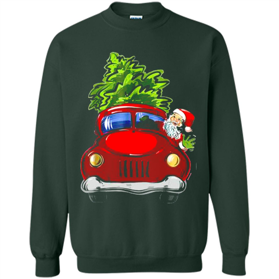 Vintage Santa red Truck Christmas Tree PINGPONG