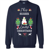 This Singer Loves Christmas Tree Shirt with Snowman
