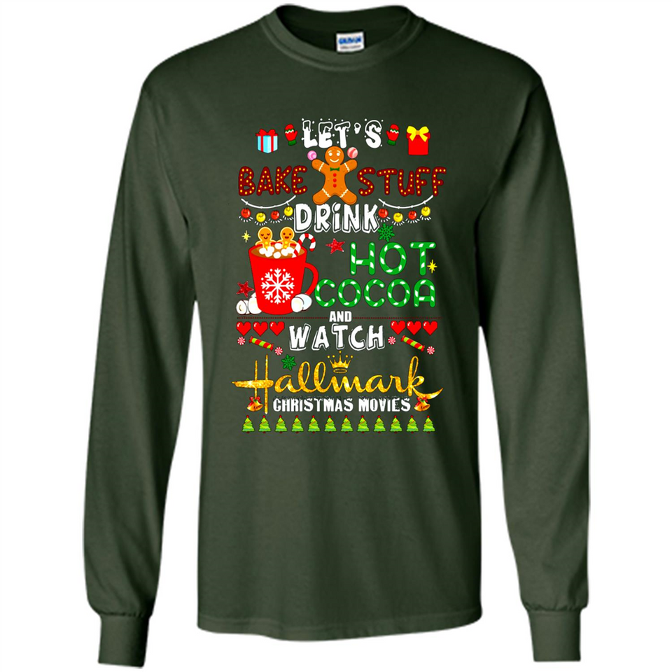 Let's Bake Stuff Drink Hot Cocoa Hallmark-Christmas Movies Sweatshirt PINGPONG