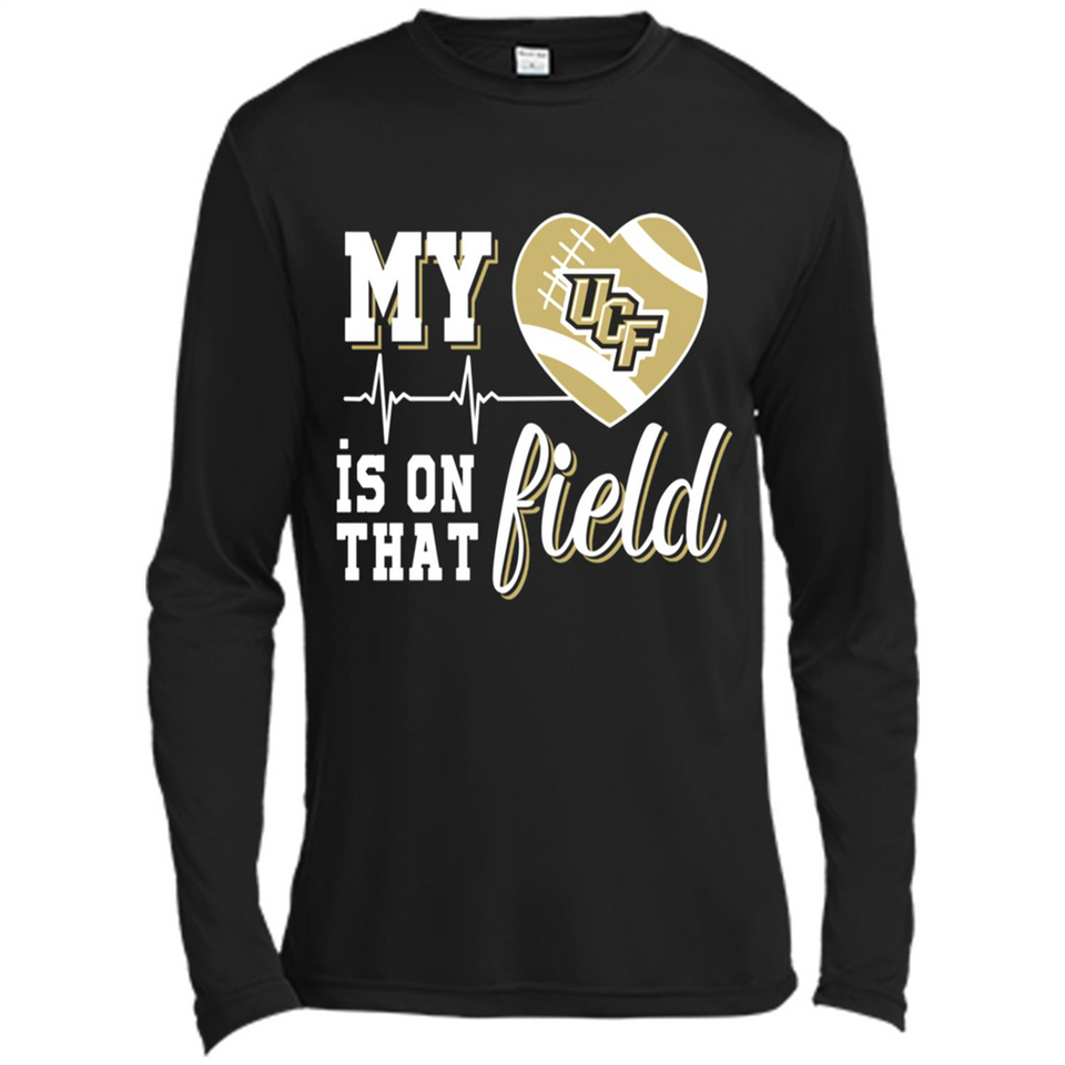 UCF Knights Football My Heart is on that Field - Canvas Long Sleeve T-Shirt