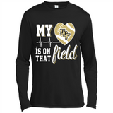 UCF Knights Football My Heart is on that Field - Canvas Long Sleeve T-Shirt