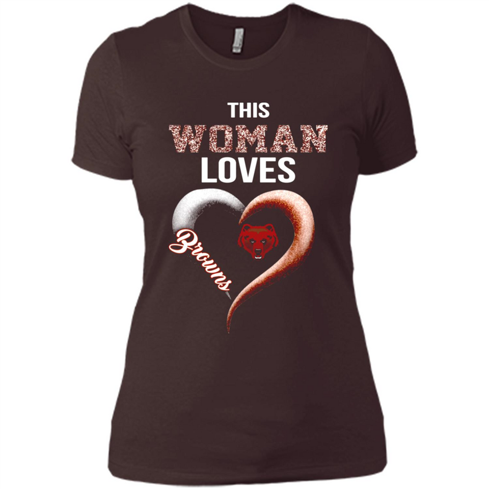 This Woman love Browns NFL football team - Ladies' Boyfriend T-Shirt