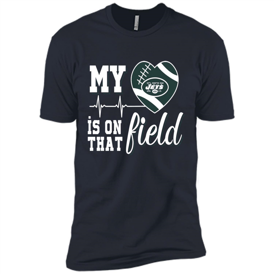 New York Jets Football My Heart is on that Field - Premium Short Sleeve T-Shirt