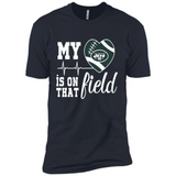 New York Jets Football My Heart is on that Field - Premium Short Sleeve T-Shirt