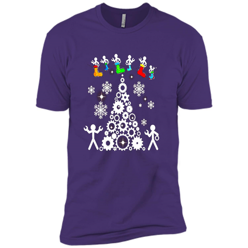 Funny Mechanics Ugly Christmas 2018 - Premium Short Sleeve T-Shirt