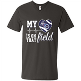 Tennessee Titans Football My Heart is on that Field - Men's V-Neck