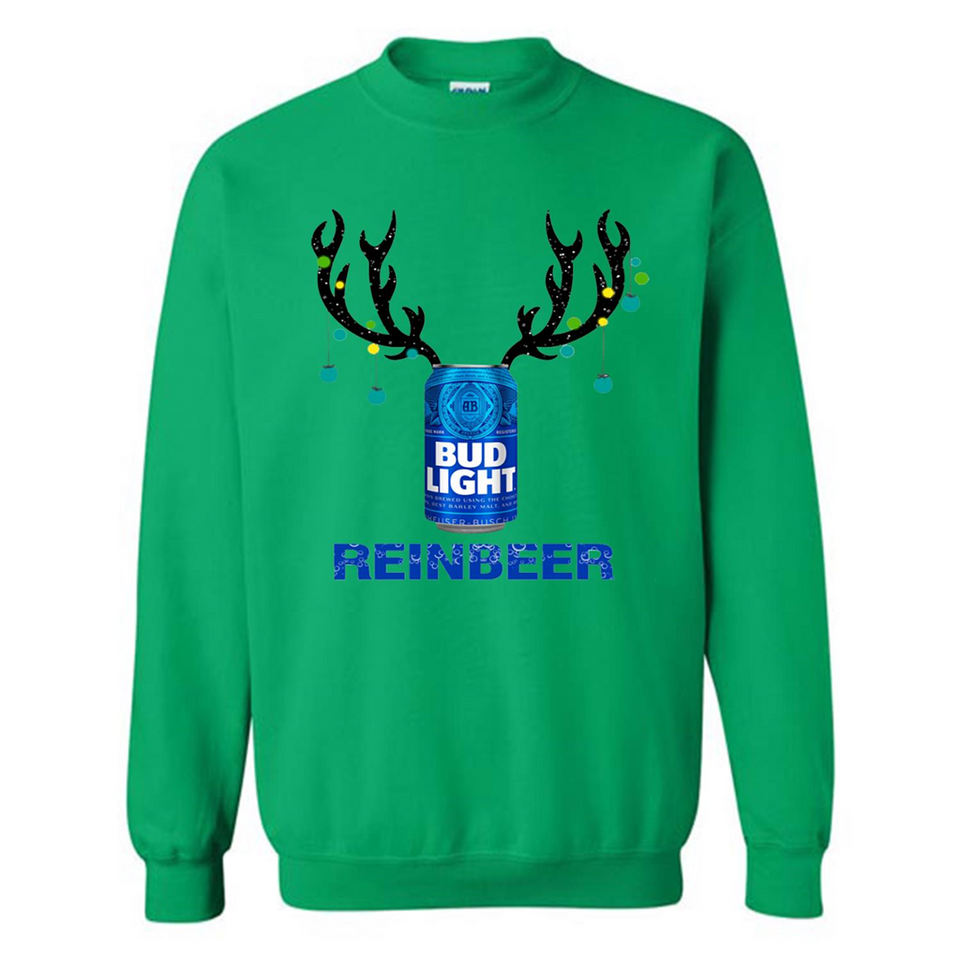 Bud Light Reinbeer Funny Beer Reindeer Christmas Sweatshirt - Sweatshirt