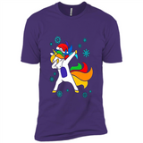 Christmas Dabbing Unicorn - Premium Short Sleeve T-Shirt