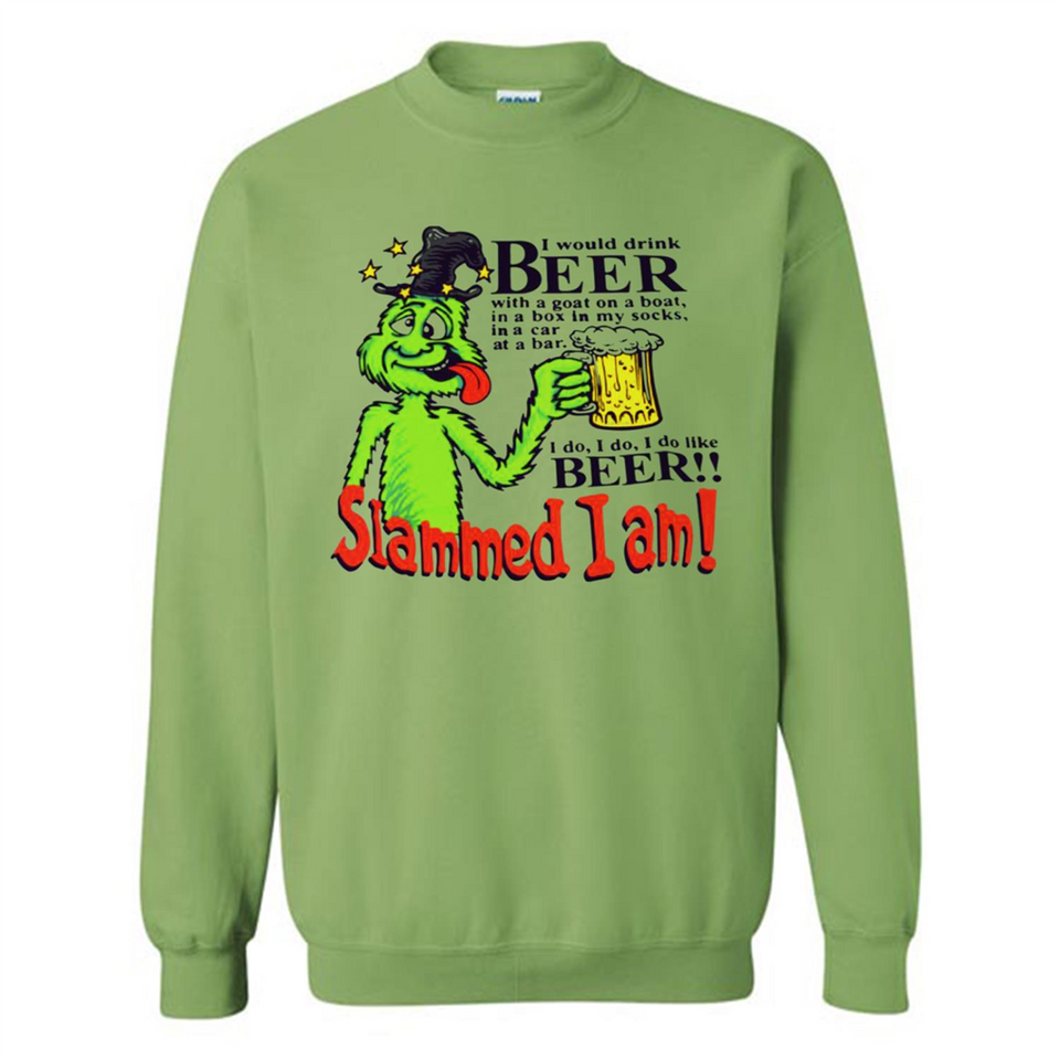 Slammed I Am I Would Drink Beer With A Goat On A Boat Shirt - Sweatshirt