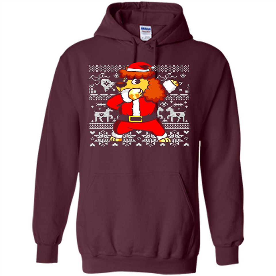Dabbing Poodle Santa Christmas Holiday Sweatshirt - Hoodie
