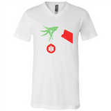 Funny Grinch Hand holding Doctor ornament Christmas Sporty T-Shirt - Canvas Unisex V-Neck