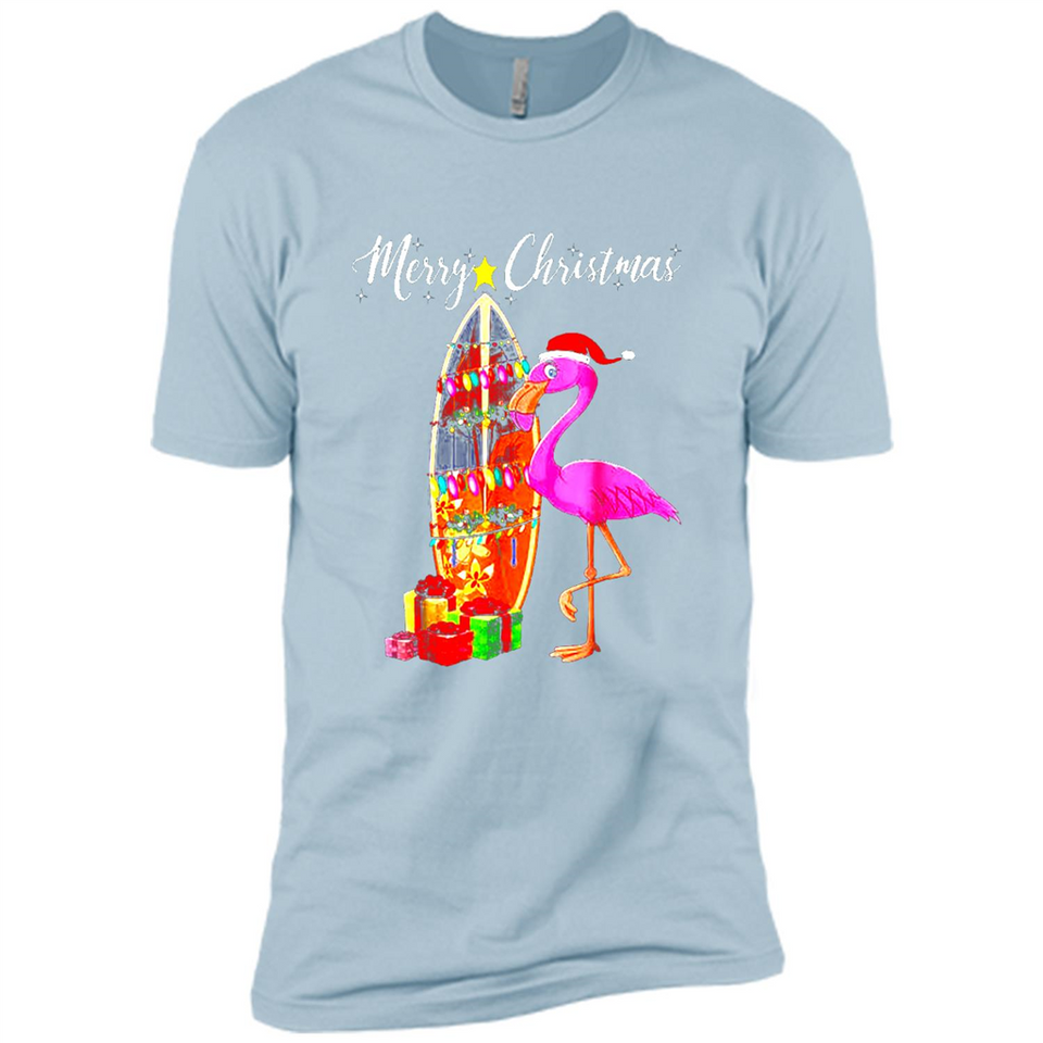 Flamingo Christmas Shirt, Merry Christmas Shirt , Flamingo - Premium Short Sleeve T-Shirt