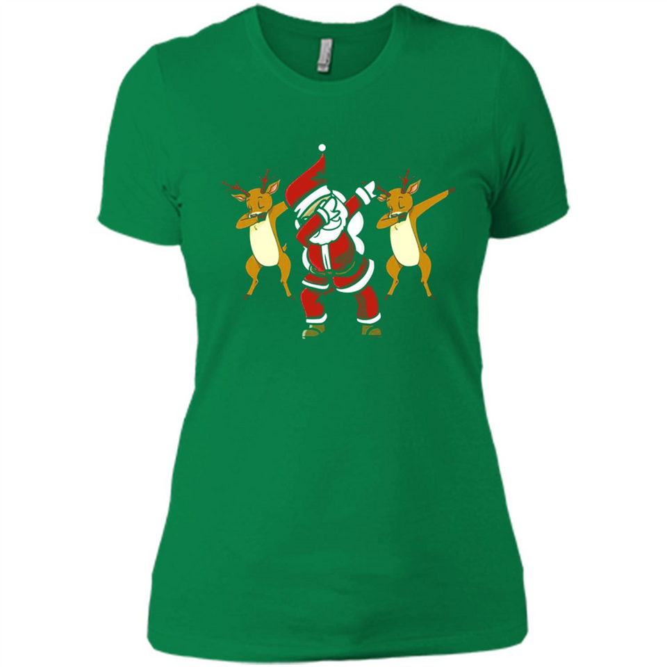 Dabbing Santa - Funny Santa Claus Christmas Dab - Ladies' Boyfriend T-Shirt