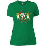 Dabbing Santa - Funny Santa Claus Christmas Dab - Ladies' Boyfriend T-Shirt