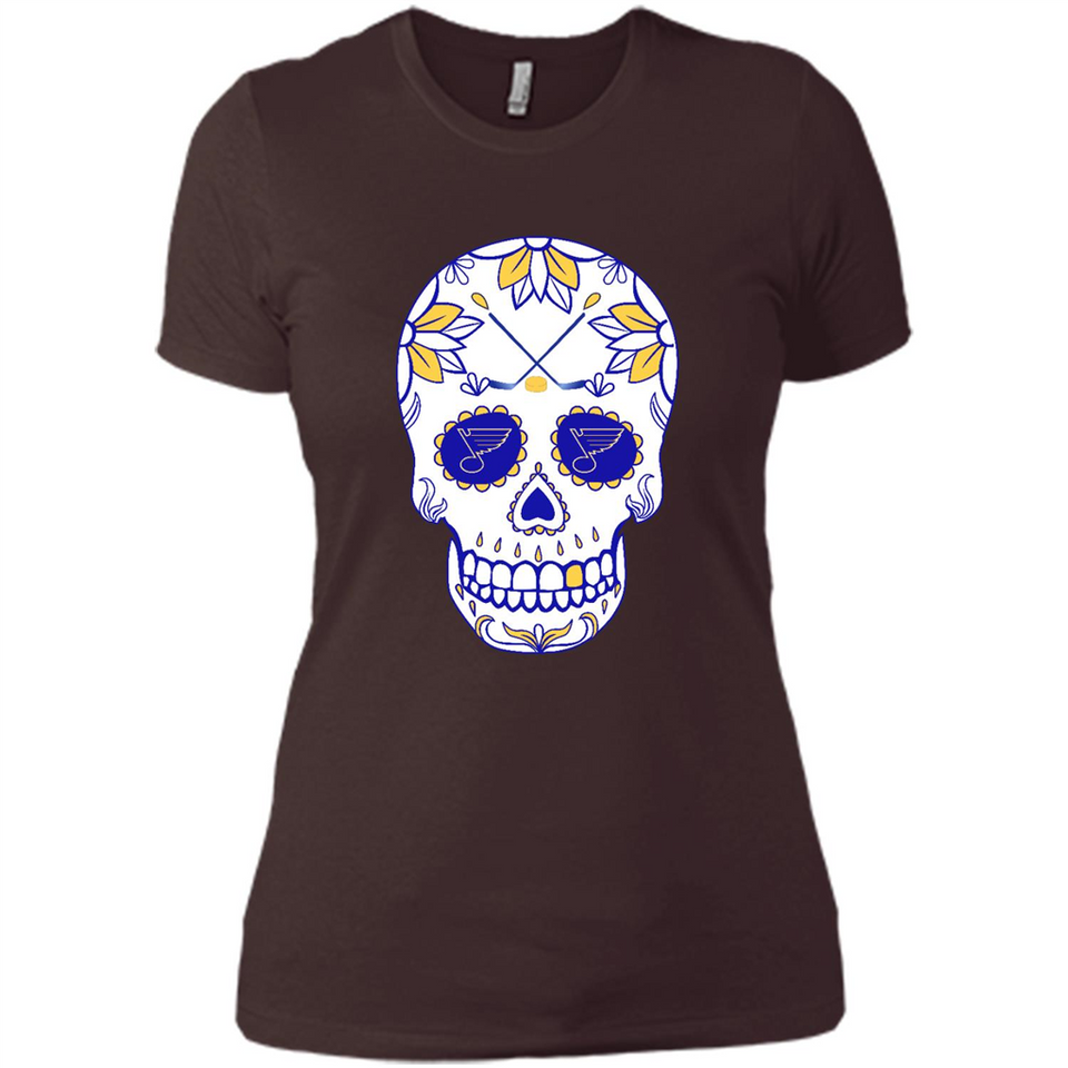 St. Louis Blues Hockey Sugar Skull Day of the Dead