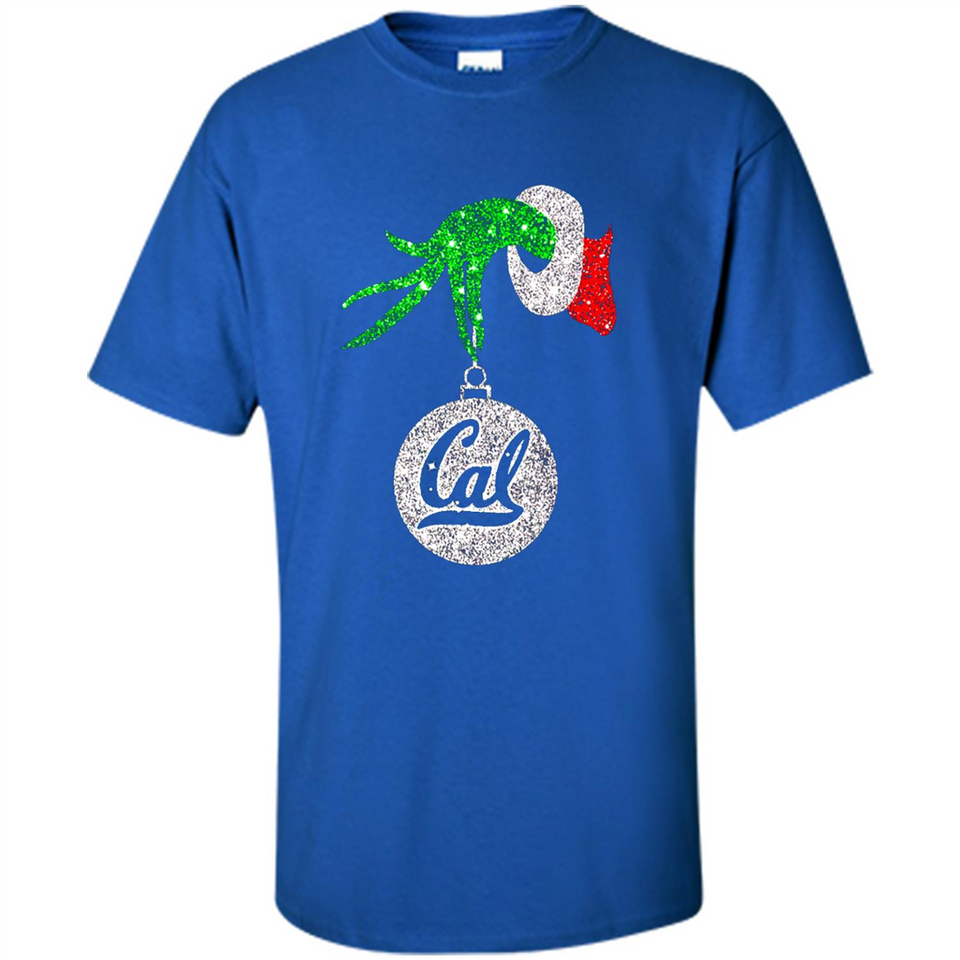Amazing California Golden Bears Glitter Grinch Monogram Ornament Christmas Gift - Shirt