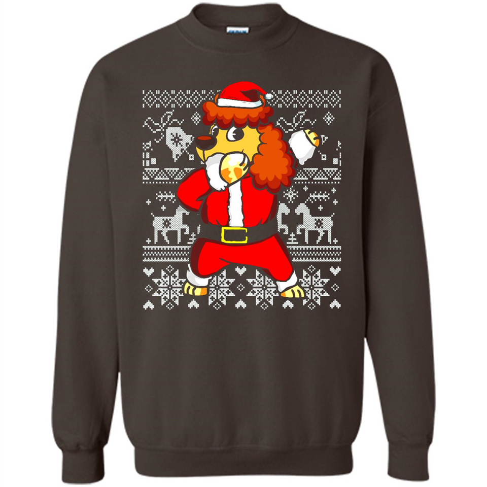 Dabbing Poodle Santa Christmas Holiday Sweatshirt - Sweatshirt