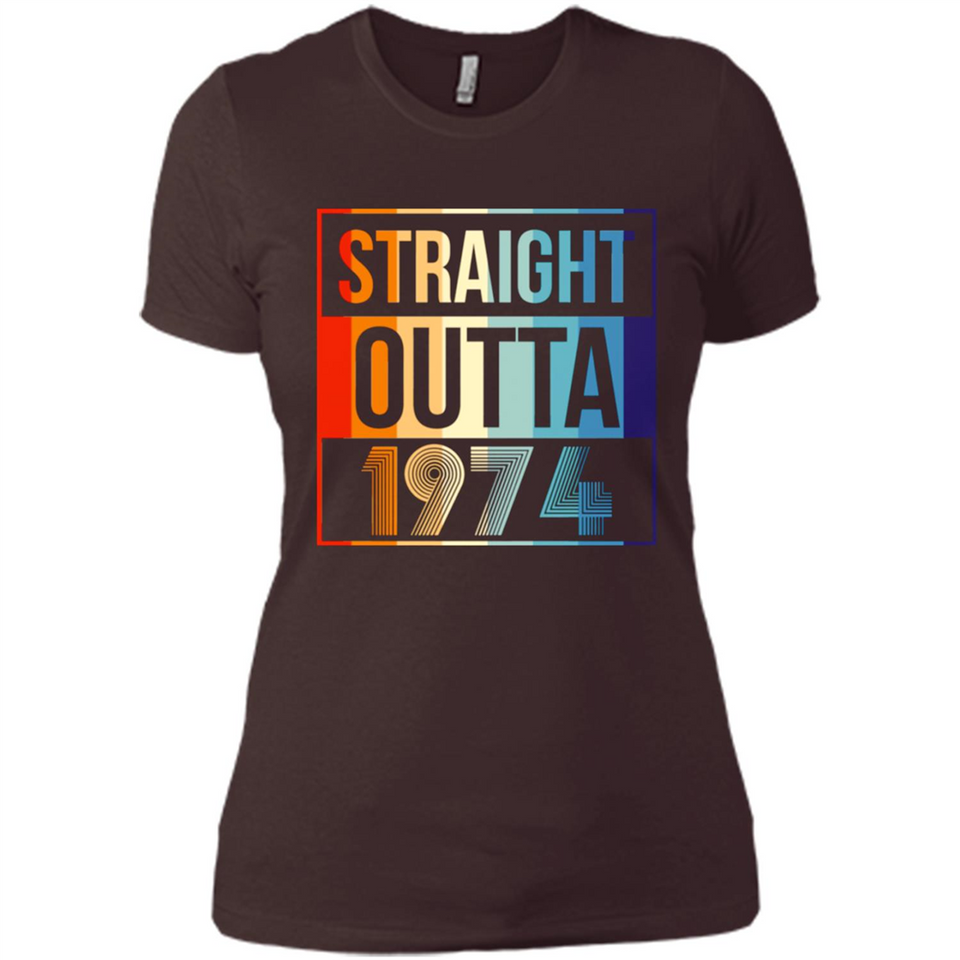 Retro Straight Outta 1974 44 Years Old - Ladies' Boyfriend T-Shirt
