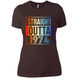 Retro Straight Outta 1974 44 Years Old - Ladies' Boyfriend T-Shirt