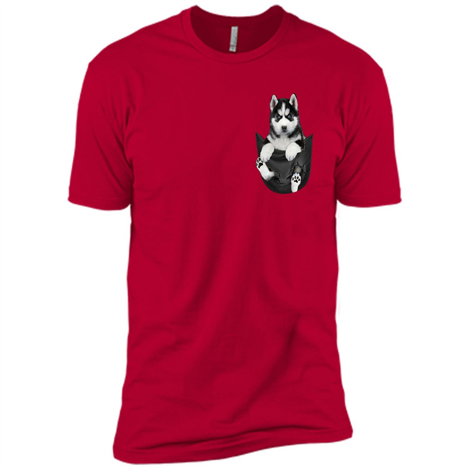 Husky Pocket - Premium Short Sleeve T-Shirt