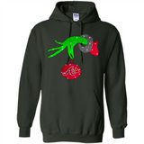 GRINCH HAND HOLDING ATLANTA BRAVES GLITTER CHRISTMAS PINGPONG