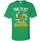 Time To Get Basted Funny Turkey Beer Thanksgiving - Shirt